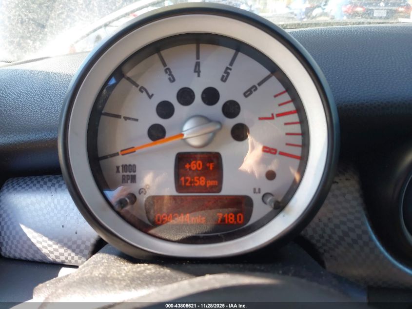 2010 Mini Cooper S VIN: WMWMF7C53ATX43586 Lot: 43808621