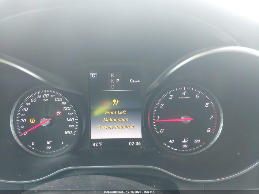 2016 Mercedes-Benz Glc 300 VIN: WDC0G4JB1GF109605 Lot: 43808634