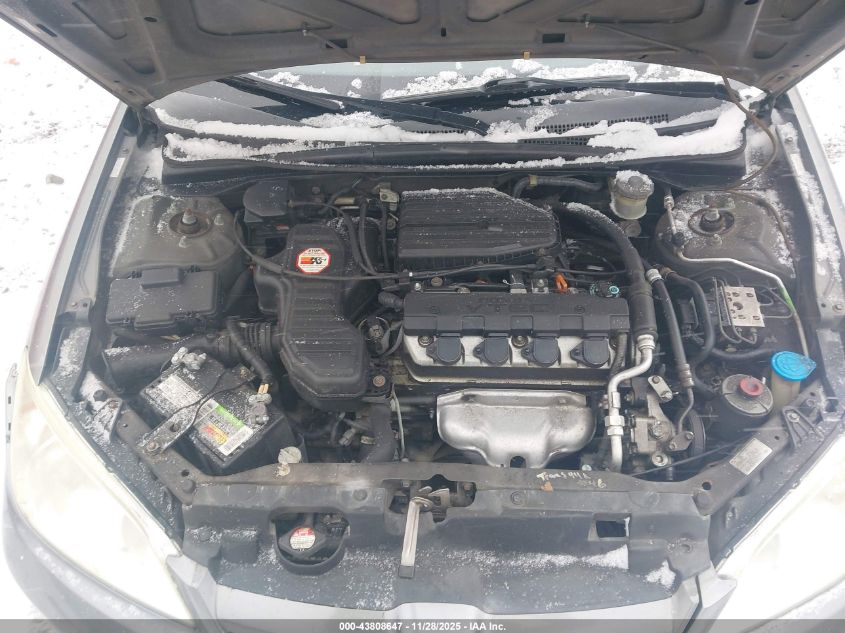 2005 Honda Civic Ex VIN: 2HGES26725H590349 Lot: 43808647