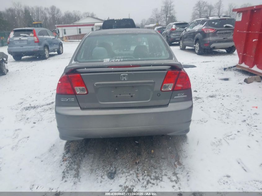 2005 Honda Civic Ex VIN: 2HGES26725H590349 Lot: 43808647