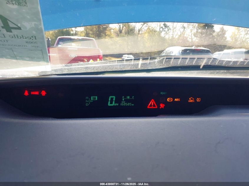 2008 Toyota Prius Standard VIN: JTDKB20U187765397 Lot: 43808731