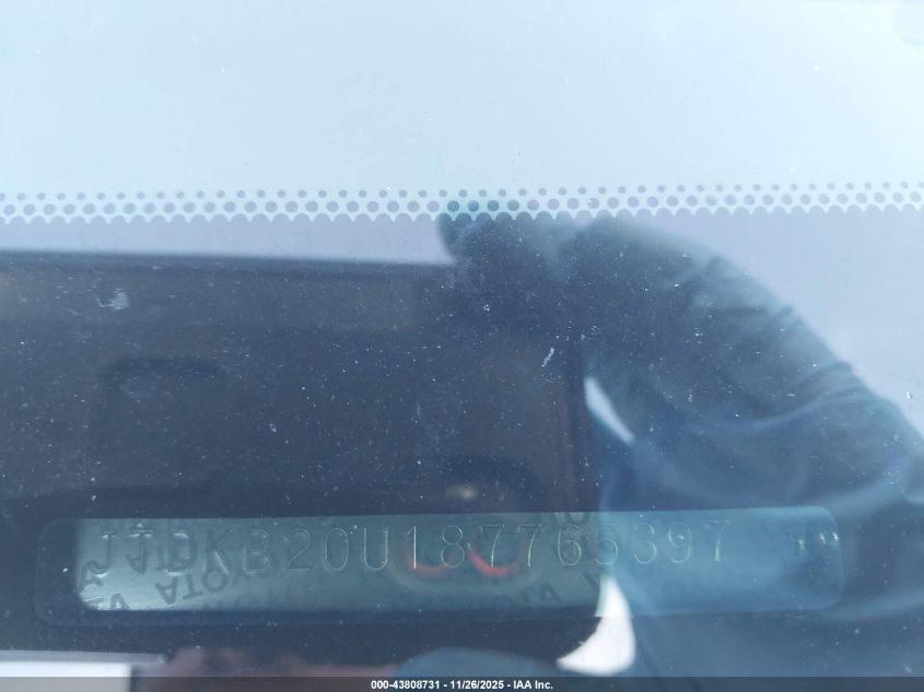 2008 Toyota Prius Standard VIN: JTDKB20U187765397 Lot: 43808731