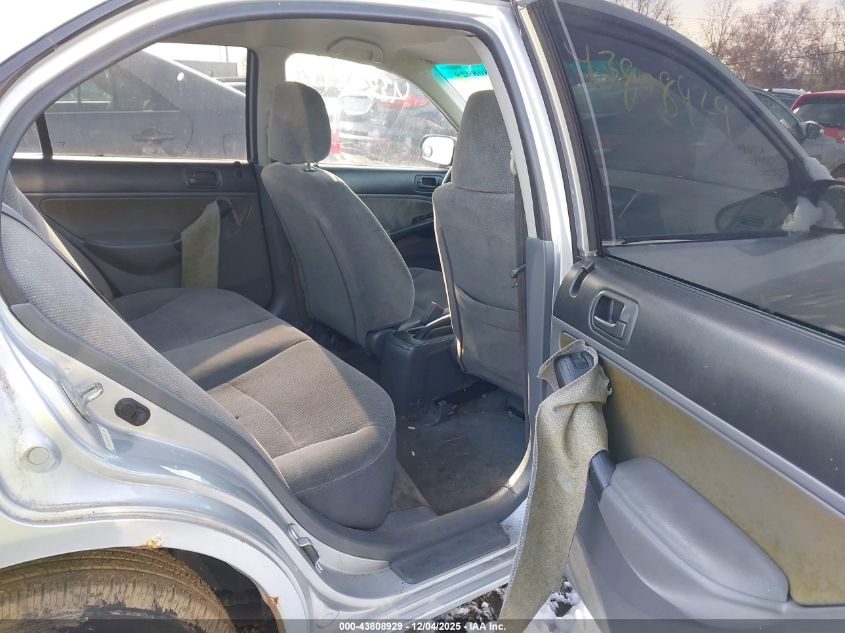 2001 Honda Civic Lx VIN: 2HGES16561H615756 Lot: 43808929