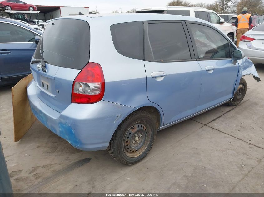 2008 Honda Fit VIN: JHMGD37478S053760 Lot: 43809067