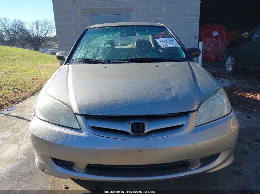 2005 Honda Civic Lx VIN: 2HGES16515H555231 Lot: 43809166
