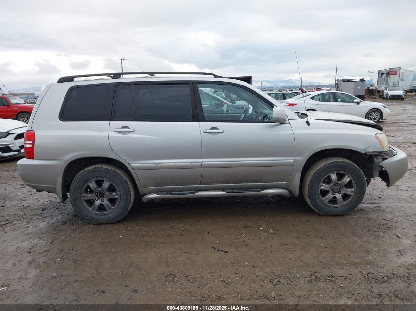 2002 Toyota Highlander VIN: JTEHF21A320055755 Lot: 43809185