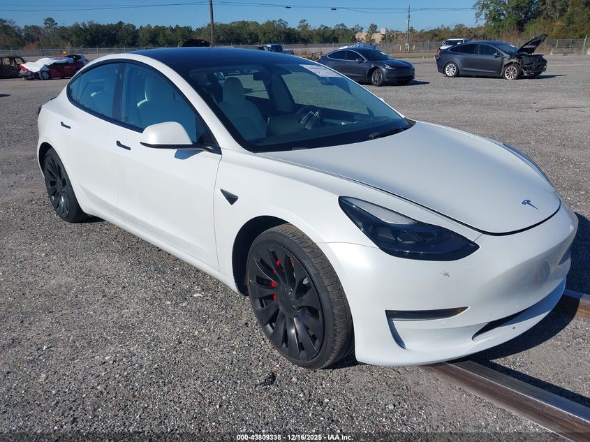 Vin: 5yj3e1ec0nf259362, lot: 44304796, tesla model 3 performance dual motor all-wheel drive 2022 img_1