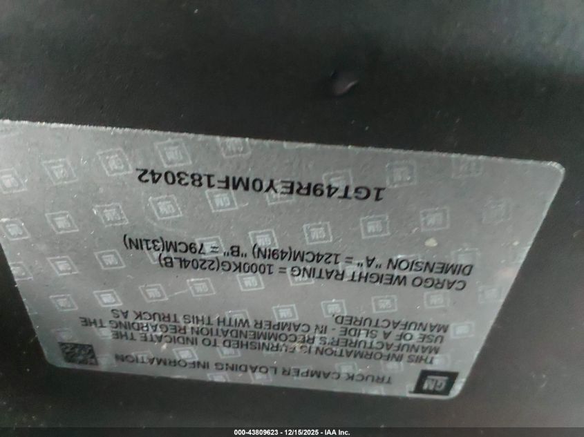 2021 GMC Sierra 2500Hd 4Wd Standard Bed Denali VIN: 1GT49REY0MF183042 Lot: 43809623