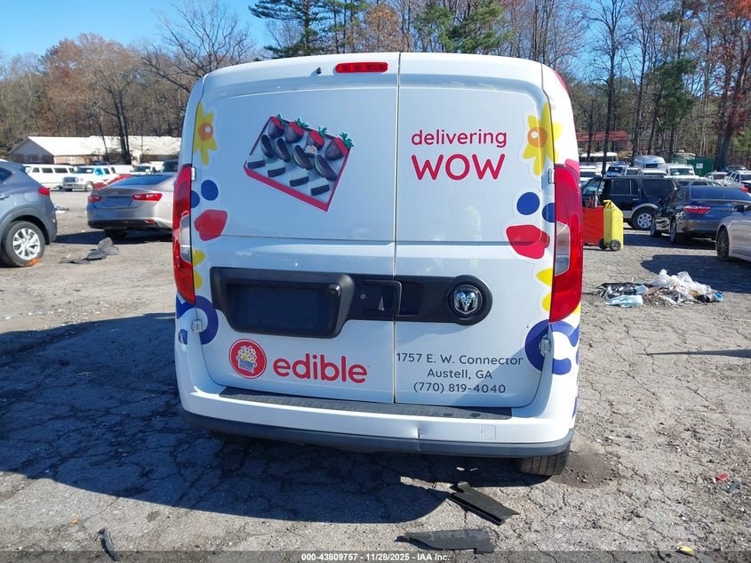 2022 Ram Promaster City Cargo Van VIN: ZFBHRFAB6N6W62443 Lot: 43809757