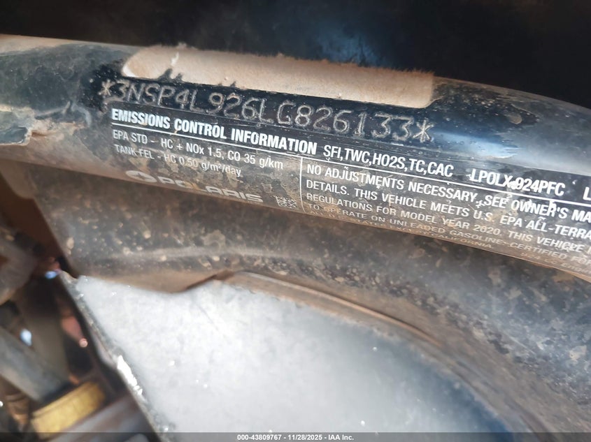 2020 Polaris Rzr Turbo S 4 VIN: 3NSP4L926LG826133 Lot: 43809767