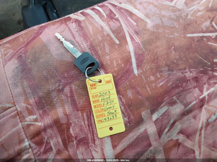 2003 Ford F-250 Lariat/Xl/Xlt VIN: 1FTNW21P63EC93633 Lot: 43809899
