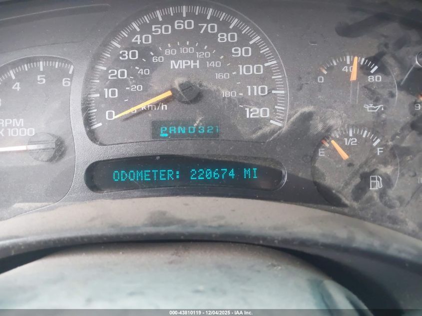 2003 Chevrolet Tahoe Ls VIN: 1GNEK13Z13R291633 Lot: 43810119