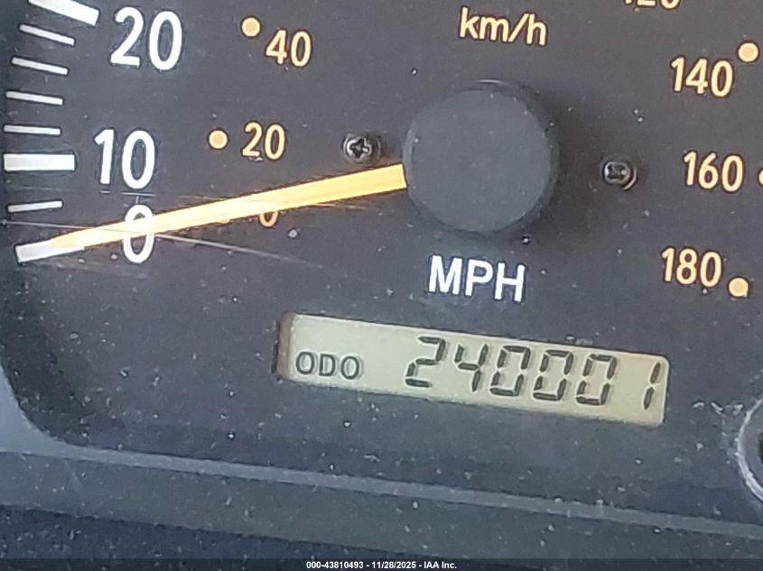 2001 Toyota Tundra Sr5 V8 VIN: 5TBBT44191S190351 Lot: 43810493