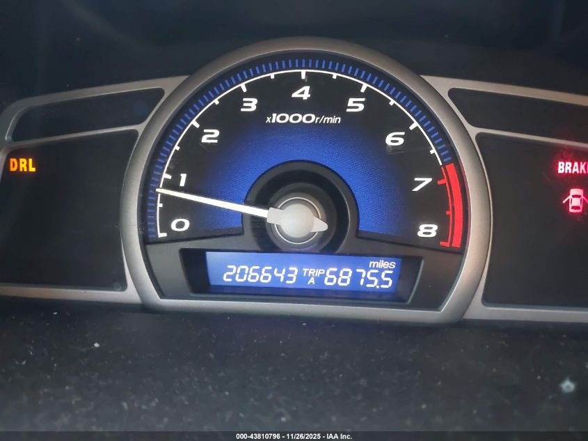 2008 Honda Civic Ex VIN: 2HGFG11898H543596 Lot: 43810796