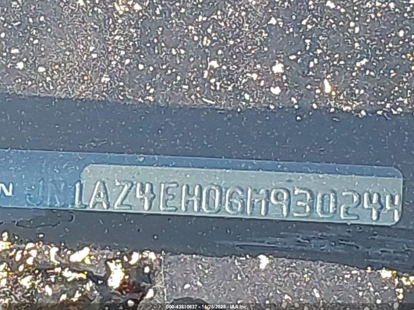 2016 Nissan 370Z VIN: JN1AZ4EH0GM930244 Lot: 43810837