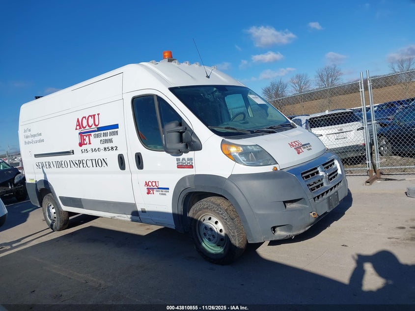 2016 Ram Promaster 2500 High Roof VIN: 3C6TRVDG7GE107689 Lot: 43810855