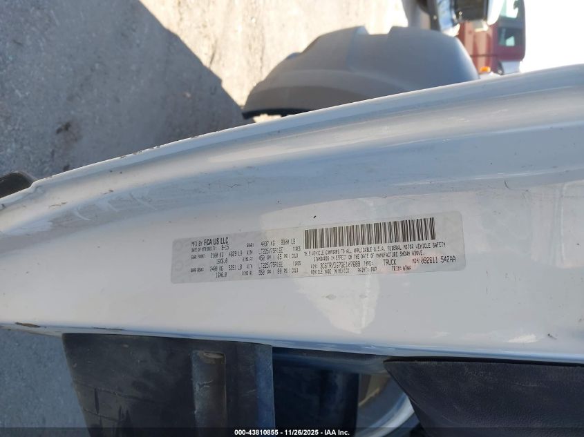 2016 Ram Promaster 2500 High Roof VIN: 3C6TRVDG7GE107689 Lot: 43810855