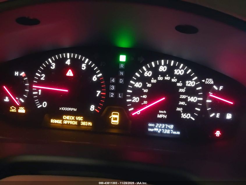 2003 Lexus Ls 430 VIN: JTHBN30F530113543 Lot: 43811303