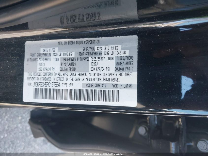 2023 Mazda Cx-5 2.5 S Preferred VIN: JM3KFBCM5P0167554 Lot: 43811504