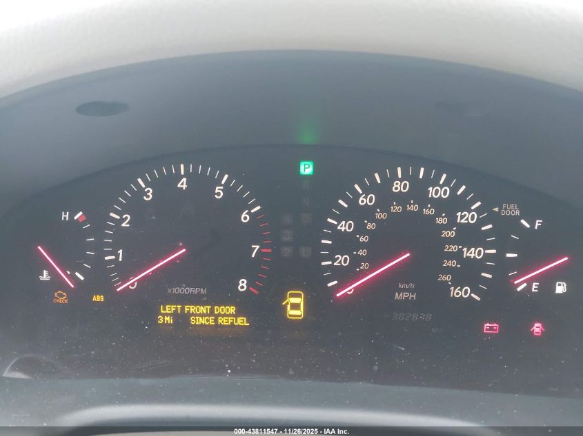 2002 Lexus Ls 430 VIN: JTHBN30F820081587 Lot: 43811547