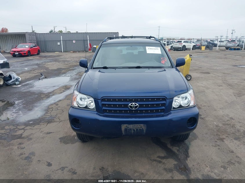 2002 Toyota Highlander V6 VIN: JTEHF21A520069575 Lot: 43811651