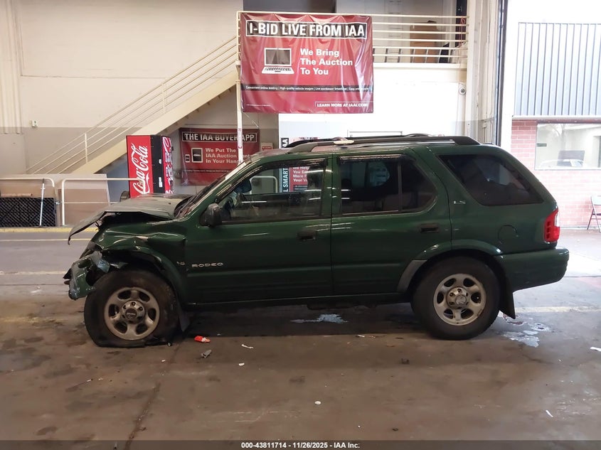 2001 Isuzu Rodeo Ls 3.2L/Ls 3.2L V6/Lse 3.2L V6/S/S 3.2L V6 VIN: 4S2DM58W214343290 Lot: 43811714