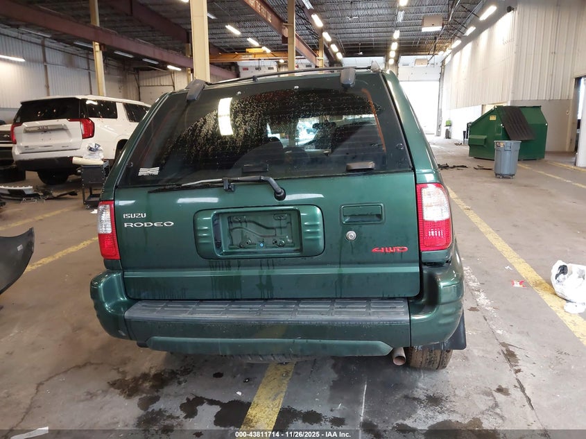2001 Isuzu Rodeo Ls 3.2L/Ls 3.2L V6/Lse 3.2L V6/S/S 3.2L V6 VIN: 4S2DM58W214343290 Lot: 43811714