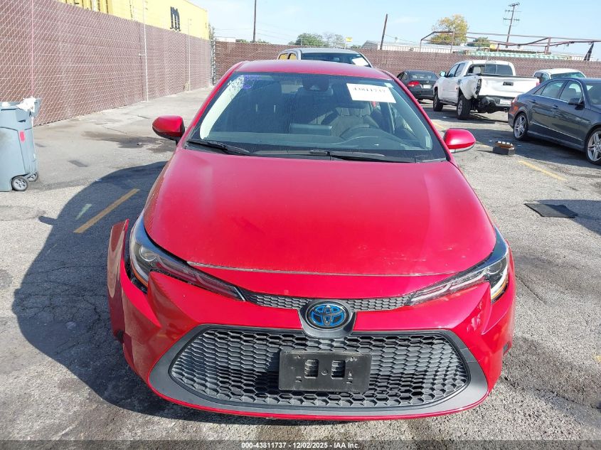 2021 Toyota Corolla Hybrid Le VIN: JTDEAMDE7MJ025252 Lot: 43811737