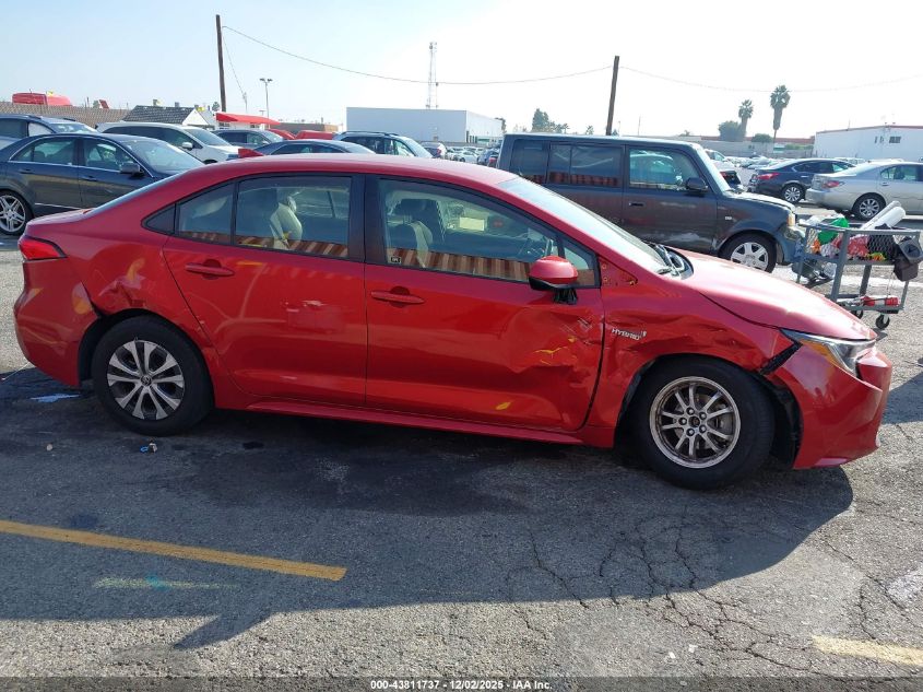 2021 Toyota Corolla Hybrid Le VIN: JTDEAMDE7MJ025252 Lot: 43811737