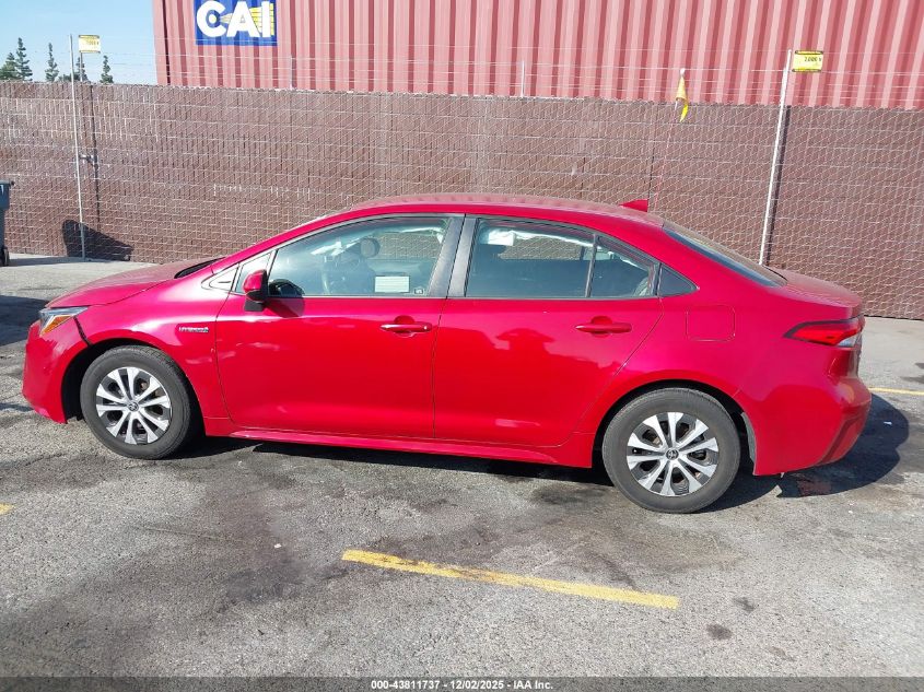 2021 Toyota Corolla Hybrid Le VIN: JTDEAMDE7MJ025252 Lot: 43811737