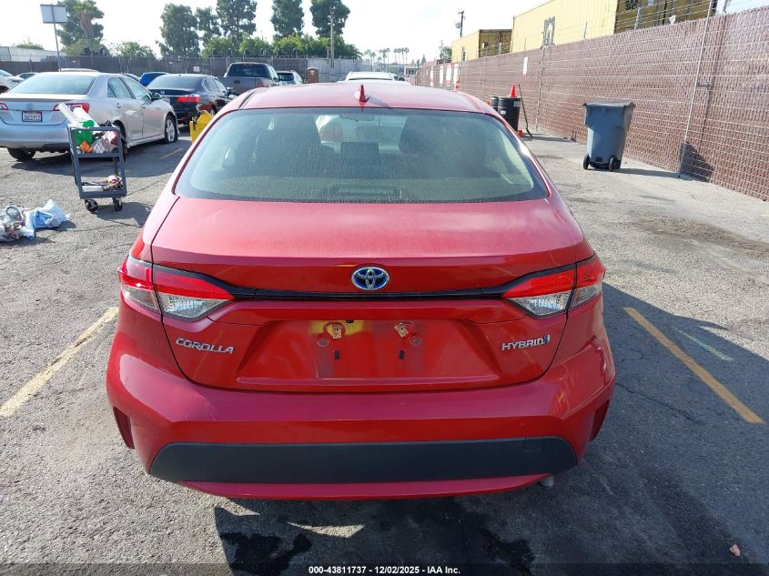 2021 Toyota Corolla Hybrid Le VIN: JTDEAMDE7MJ025252 Lot: 43811737