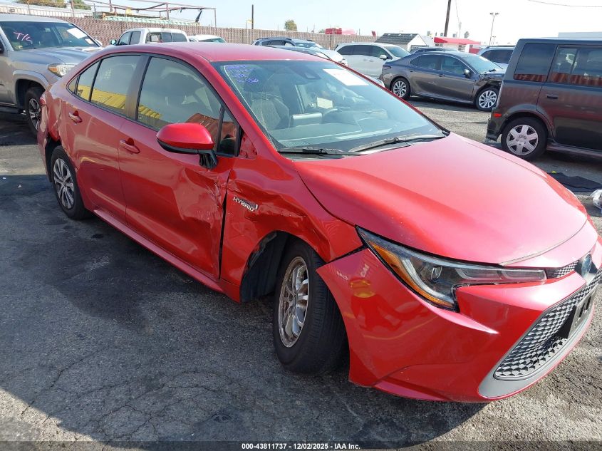 2021 Toyota Corolla Hybrid Le VIN: JTDEAMDE7MJ025252 Lot: 43811737