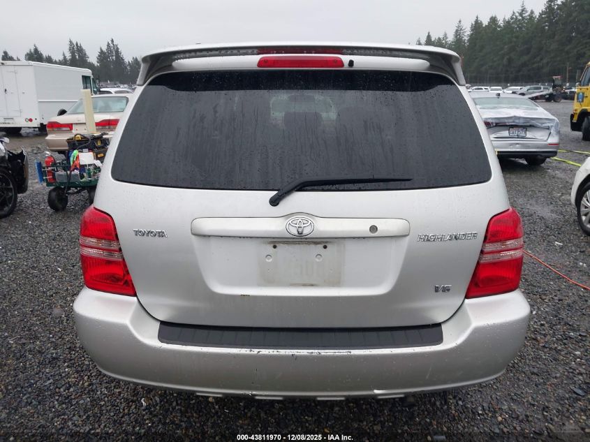 2002 Toyota Highlander V6 VIN: JTEGF21A220035069 Lot: 43811970