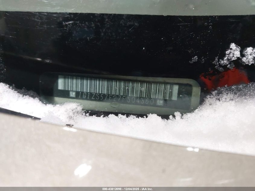 2007 Chevrolet Malibu Ls VIN: 1G1ZS57F27F304360 Lot: 43812098