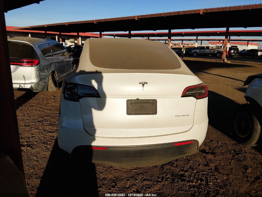 2023 Tesla Model Y Awd/Long Range Dual Motor All-Wheel Drive VIN: 7SAYGDEE6PF600353 Lot: 43812382