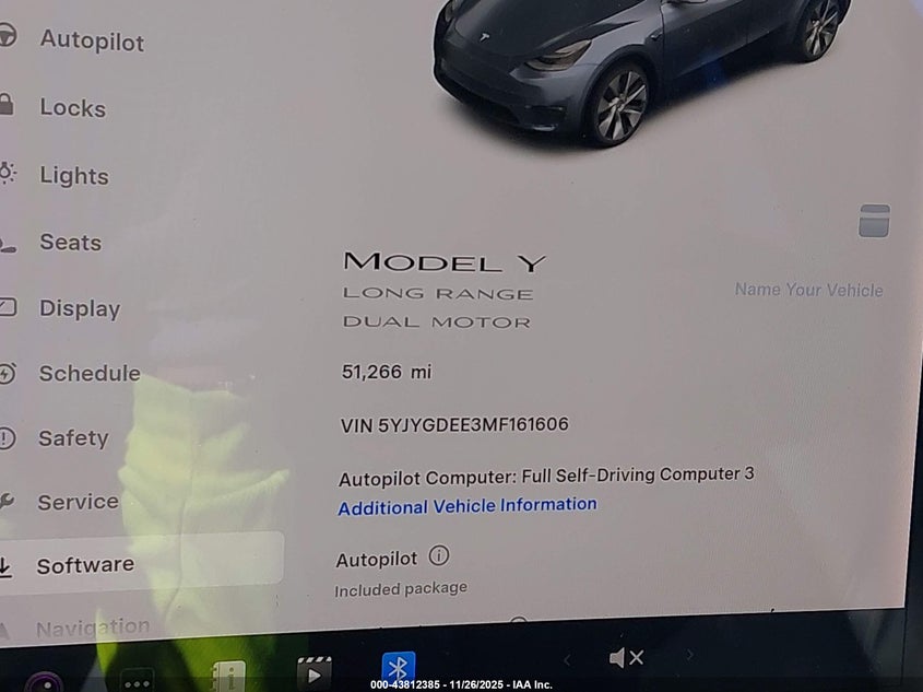 2021 Tesla Model Y Long Range Dual Motor All-Wheel Drive VIN: 5YJYGDEE3MF161606 Lot: 43812385