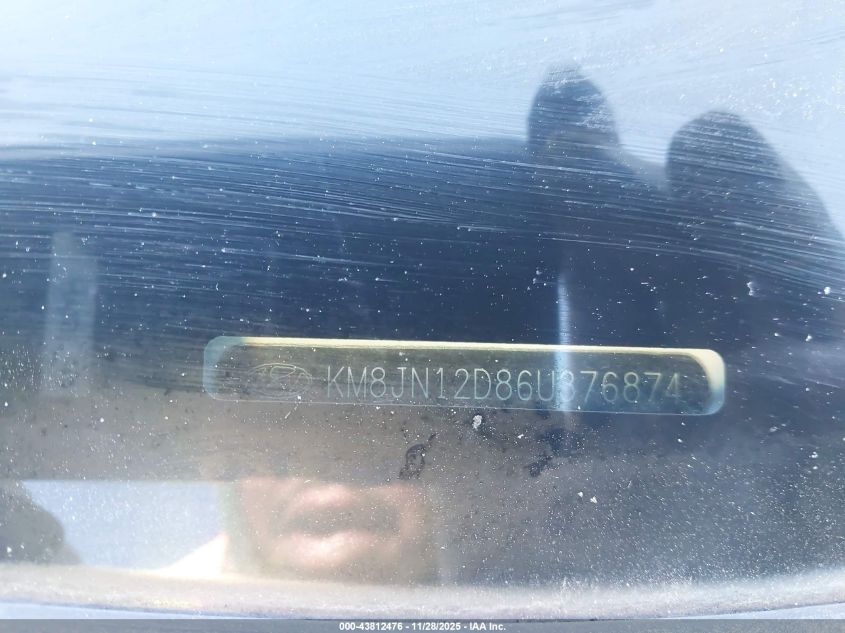 2006 Hyundai Tucson Gls/Limited VIN: KM8JN12D86U376874 Lot: 43812476