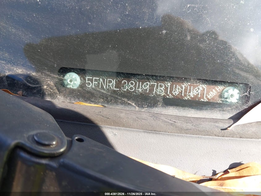 2007 Honda Odyssey Ex VIN: 5FNRL38497B141491 Lot: 43812526