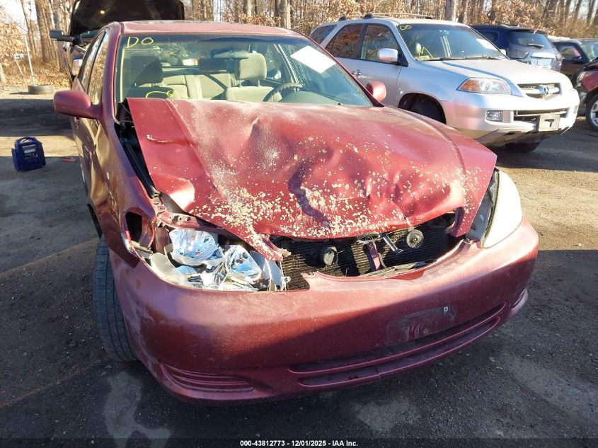 2002 Toyota Camry Le VIN: 4T1BE32K92U030244 Lot: 43812773