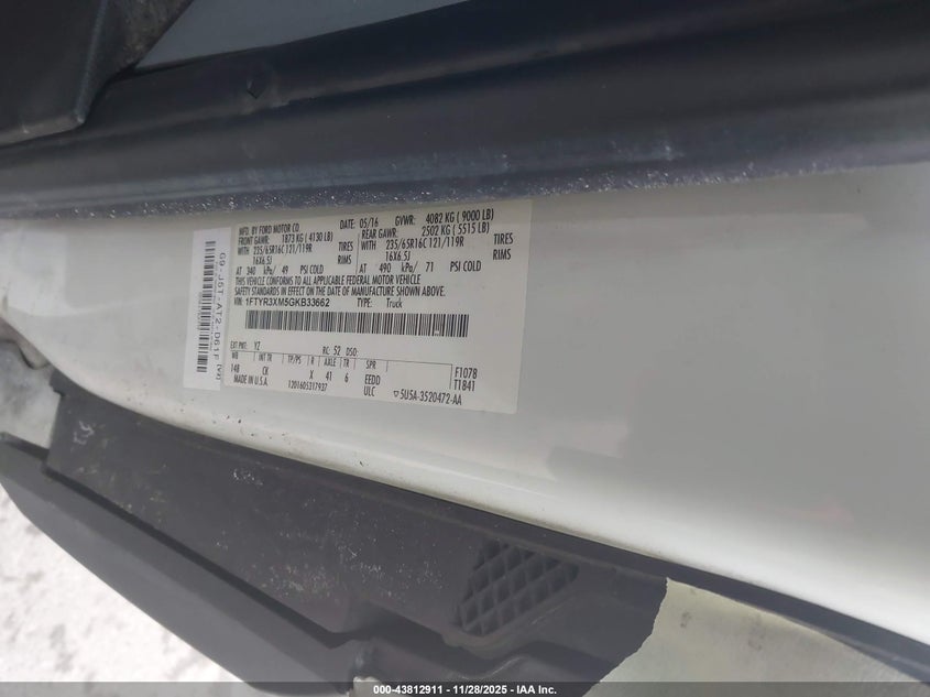 1FTYR3XM5GKB33662 2016 FORD TRANSIT photo no. 9