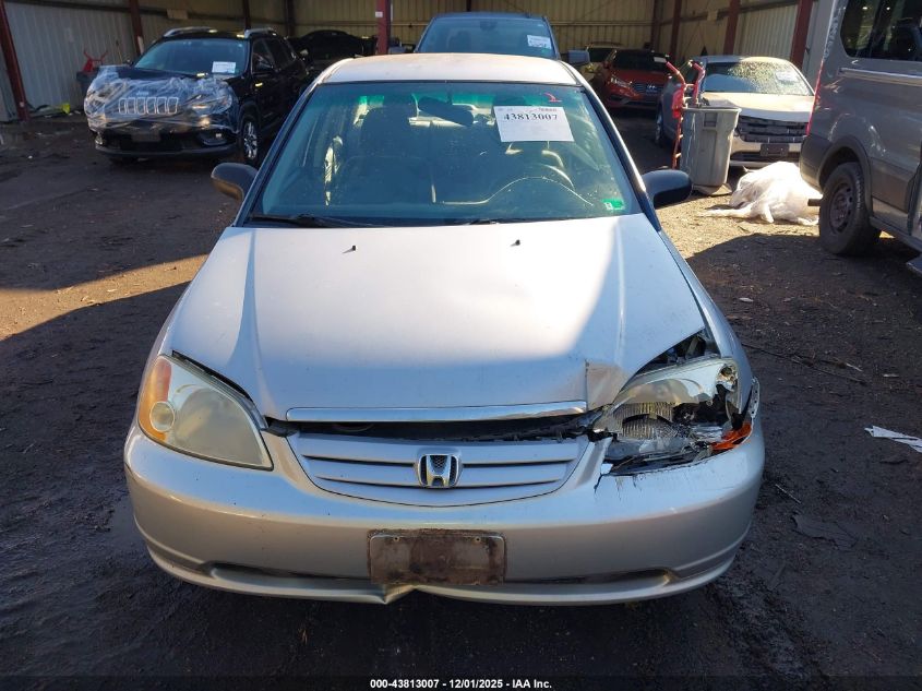 2003 Honda Civic Lx VIN: 1HGES16523L023289 Lot: 43813007