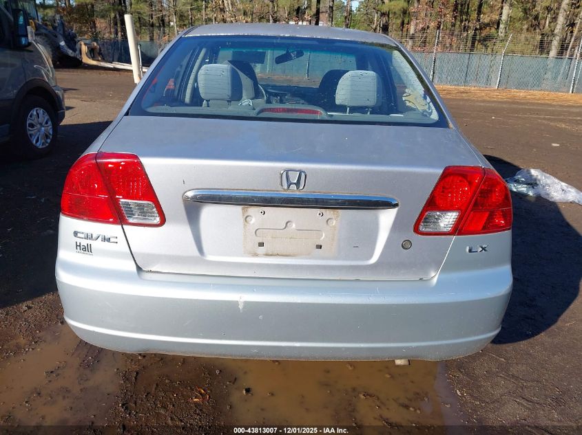 2003 Honda Civic Lx VIN: 1HGES16523L023289 Lot: 43813007
