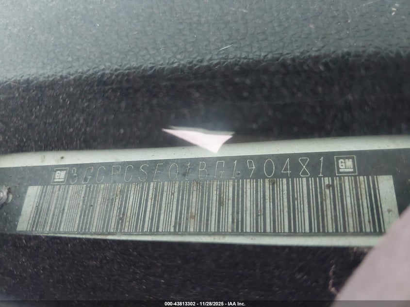 2011 Chevrolet Silverado 1500 Lt VIN: 3GCPCSE01BG190481 Lot: 43813302