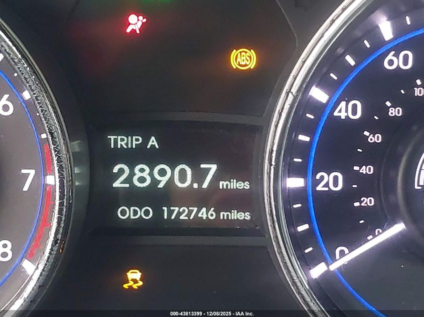 2013 Hyundai Sonata Gls VIN: 5NPEB4AC7DH793838 Lot: 43813399