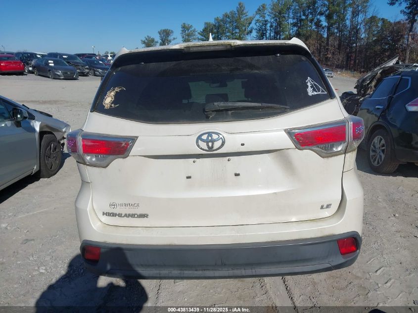 2015 Toyota Highlander Le Plus V6 VIN: 5TDZKRFH7FS042013 Lot: 43813439