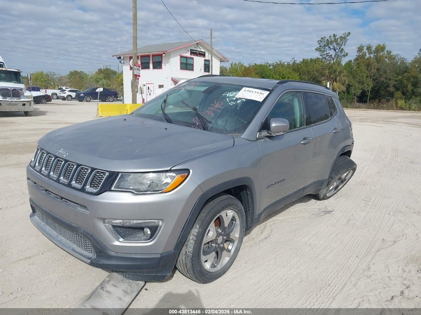 Vin: 3c4njdcb6kt619005, lot: 44308931, jeep compass limited 4x4 20192