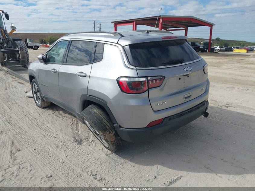 Vin: 3c4njdcb6kt619005, lot: 44308931, jeep compass limited 4x4 20193