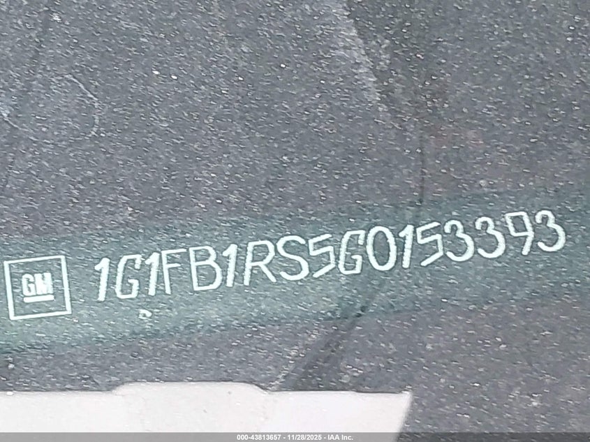 2016 Chevrolet Camaro 1Lt VIN: 1G1FB1RS5G0153393 Lot: 43813657