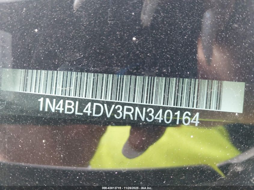 2024 Nissan Altima Sv Fwd VIN: 1N4BL4DV3RN340164 Lot: 43813719