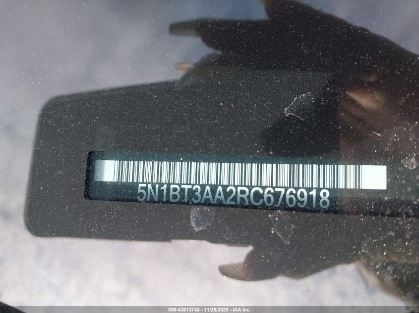 2024 Nissan Rogue S Fwd VIN: 5N1BT3AA2RC676918 Lot: 43813745